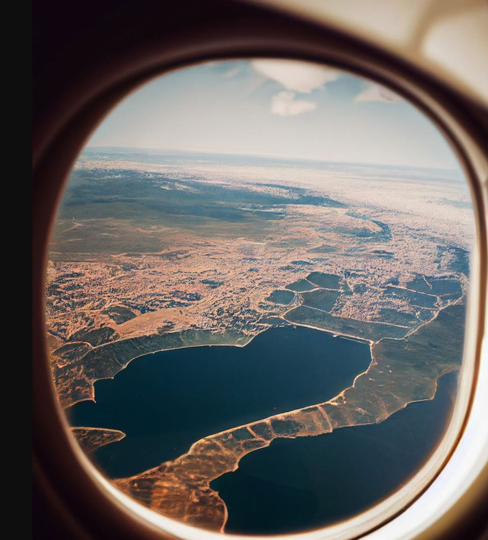 an airliner window