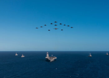 U.S. F/A-18Fs and Italian F-35Bs