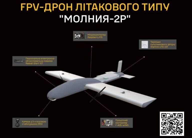 The GUR has released a diagram of the Molniya-2R FPV drone with ...