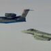 Russian Navy Be-200 shadowed by an Italian Air Force F-2000