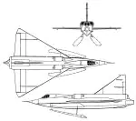 Convair F2Y Sea Dart Drawing