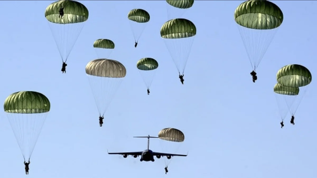Parachute of an airliner