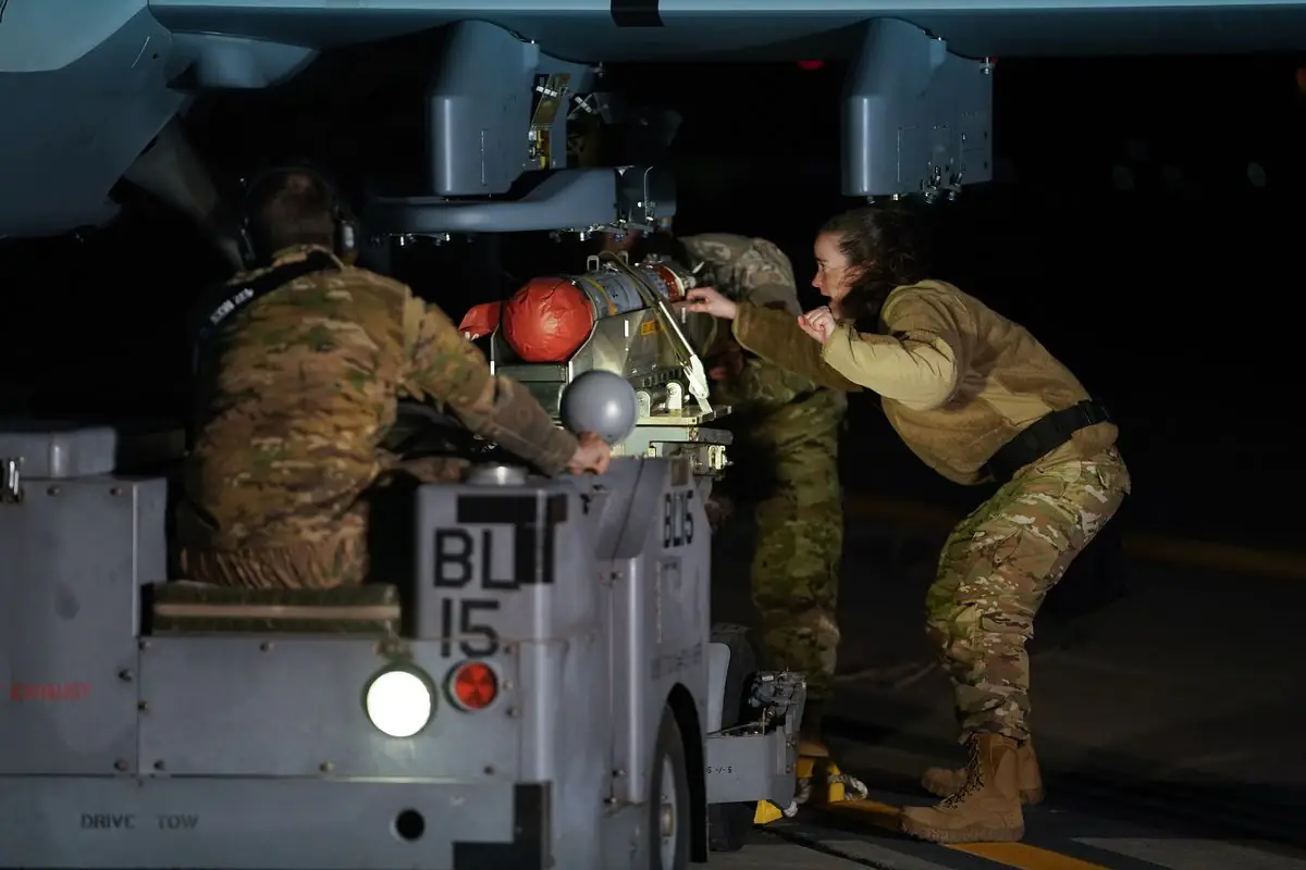 First GBU-39s loaded on MQ-9 Dual-Carriage System