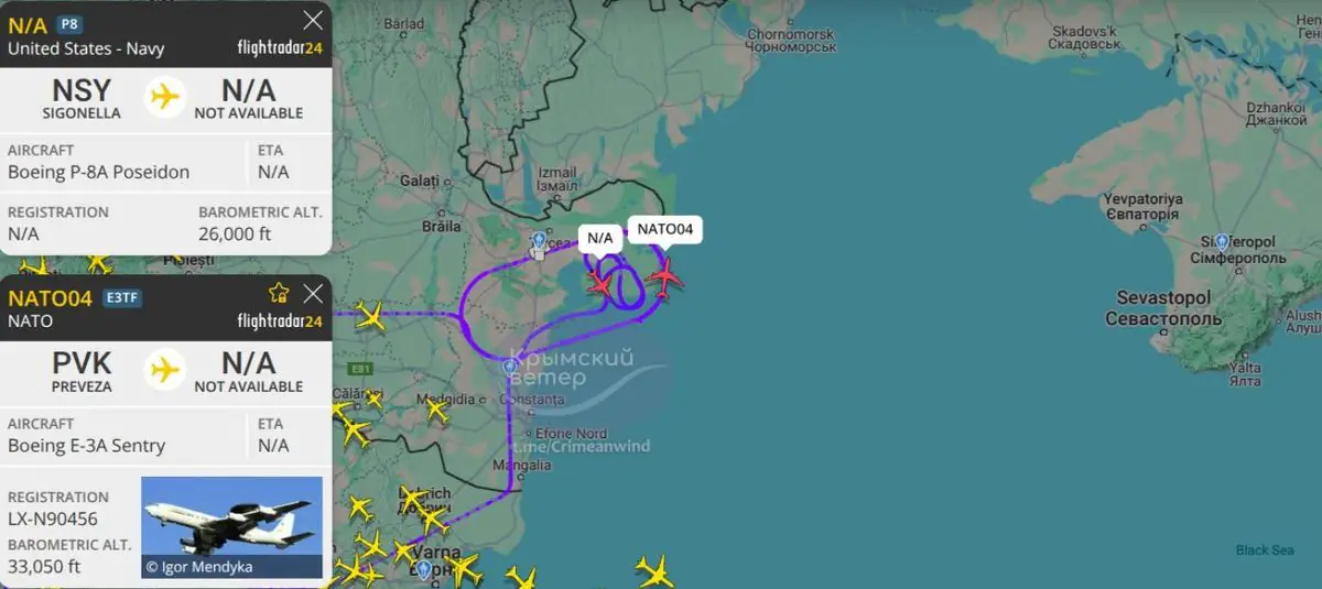 НАТО розгортає літак Boeing P-8A Poseidon для спостереження за Чорним морем