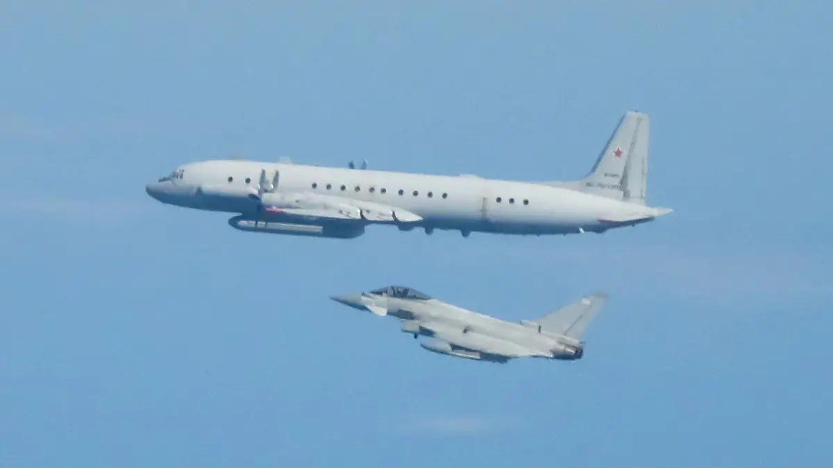 RAF Typhoon intercepting russian aircraft