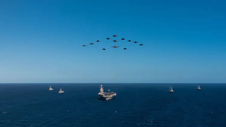 U.S. F/A-18Fs and Italian F-35Bs